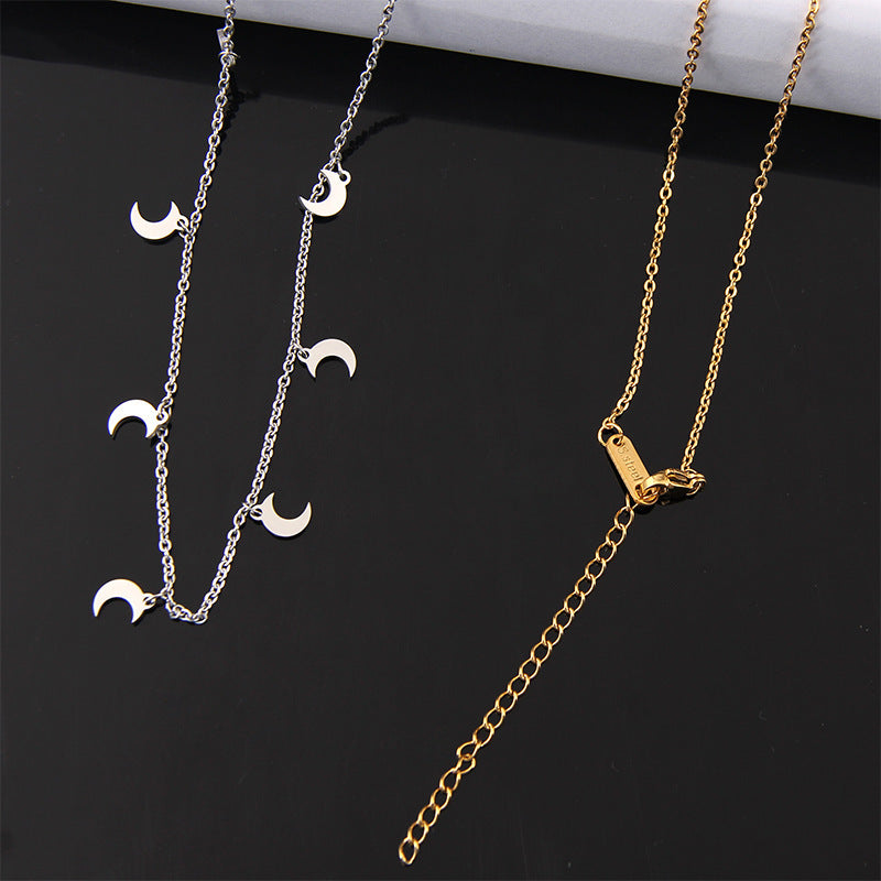 Female Stainless Steel Star Small Pendant Necklace - Chic Angle